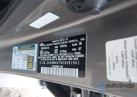 2014 Kia Optima Lx from USA, damaged, VIN 5XXGM4A76EG281961